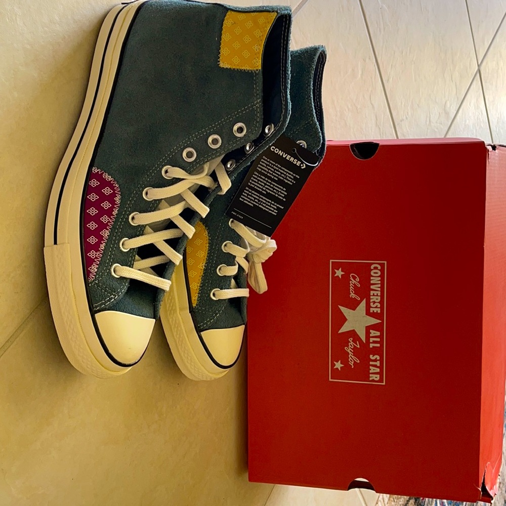 Chuck Taylor Patchwork Shoes! Never Worn! - image 1